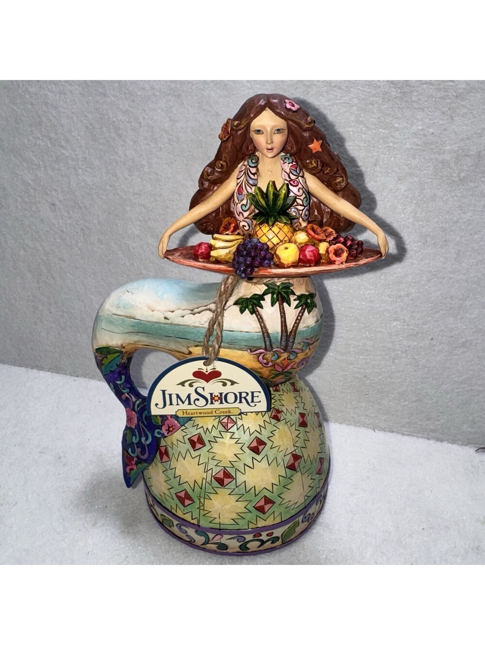 Jim Shore Heartwood Creek Island Welcome Mermaid Hawaiian Tropical Figurine 2006